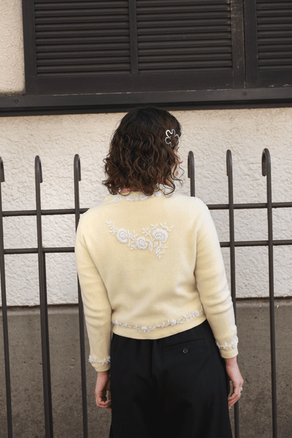 Antique beaded cardigan