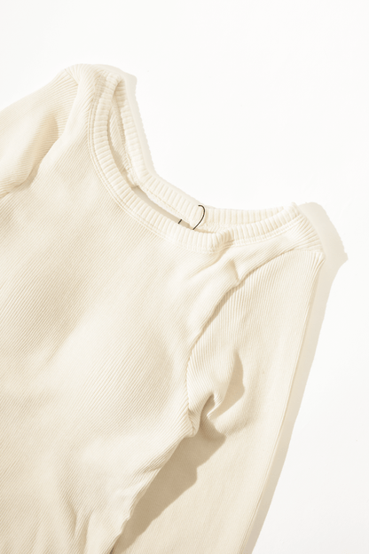 Back open long sleeve tee