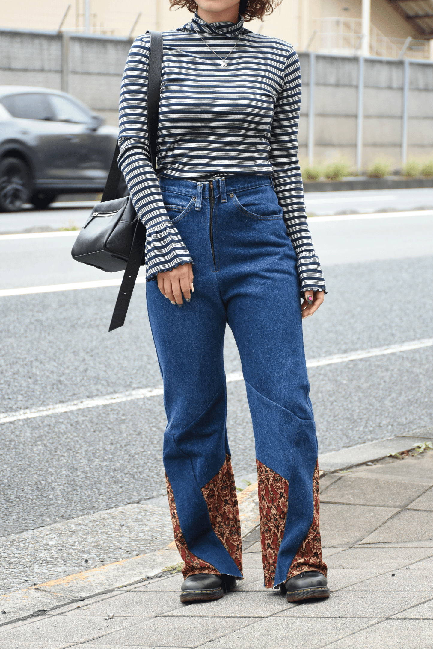 circa make gobeclin cutback hem denim pants