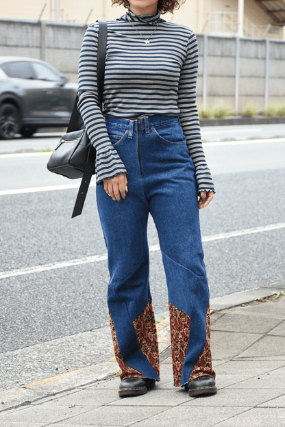 circa make gobeclin cutback hem denim pants