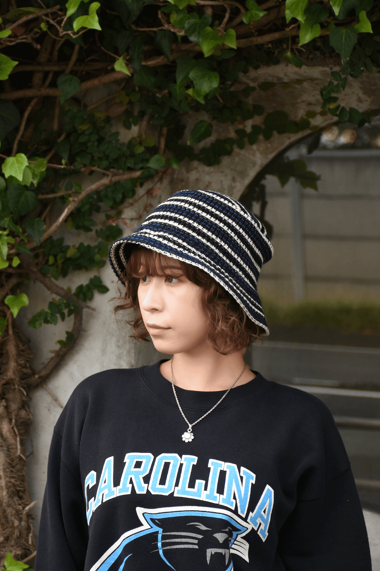 Rib Multi Border Straight Bucket Hat