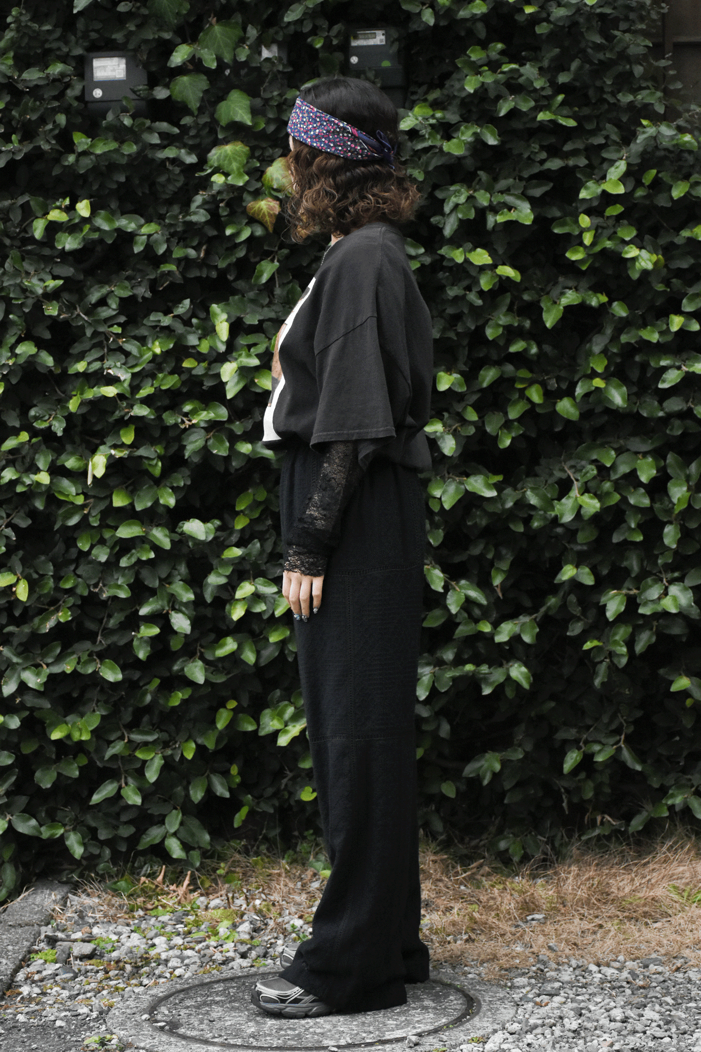 Patchwork lace pants