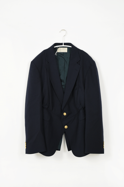 circa make v shape navy blazer jacket