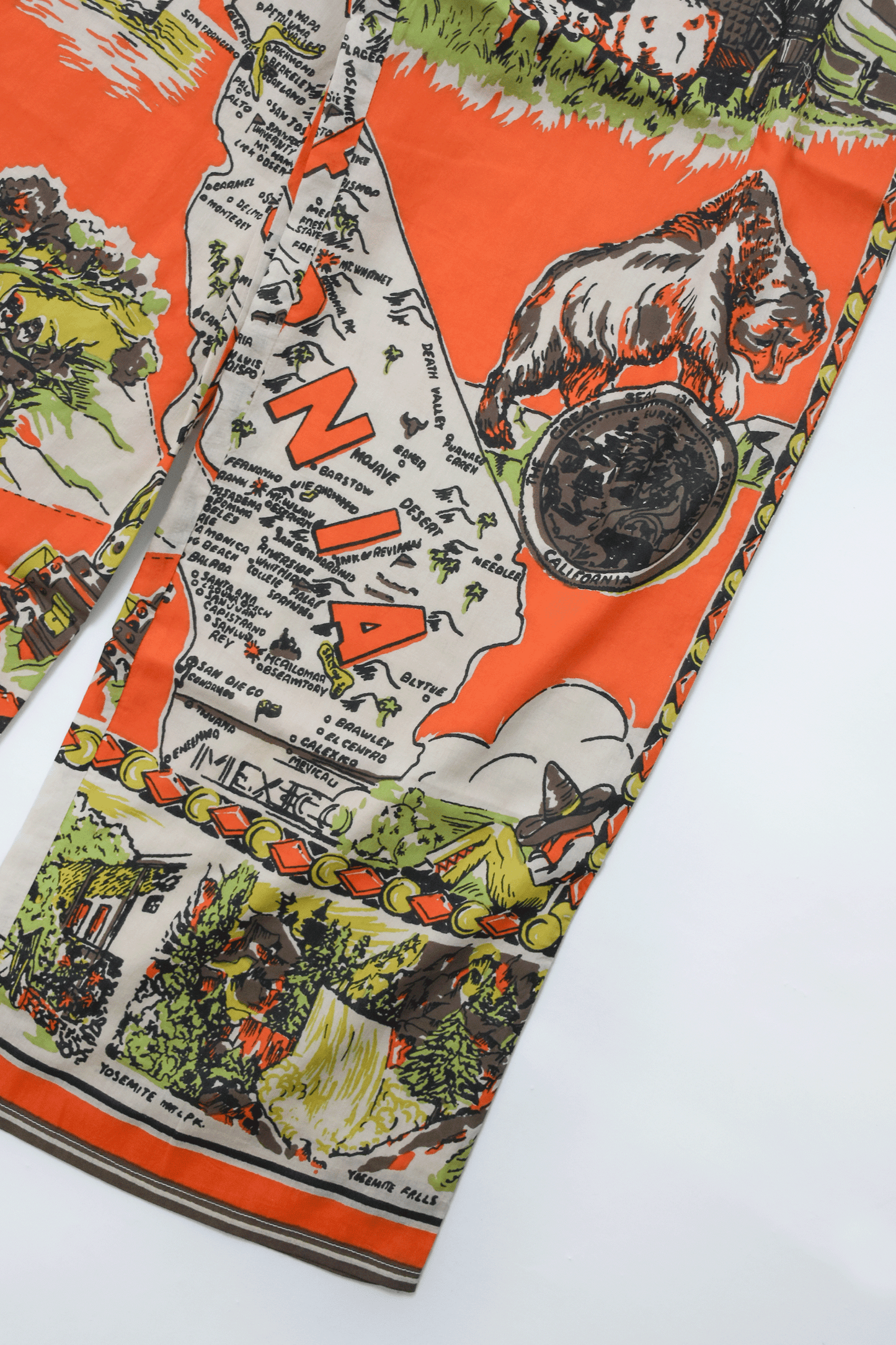 Map Print Easy Pants  California