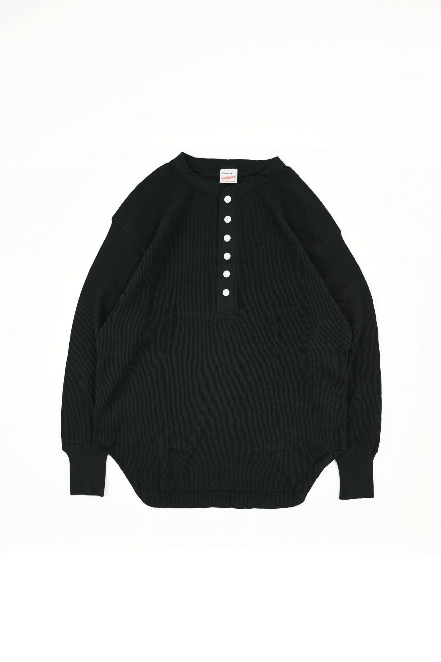 Basic Waffle Hem Round Henley