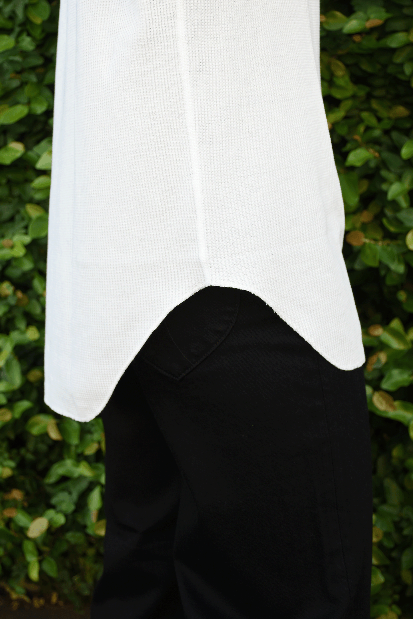 Basic Waffle Hem Round Henley