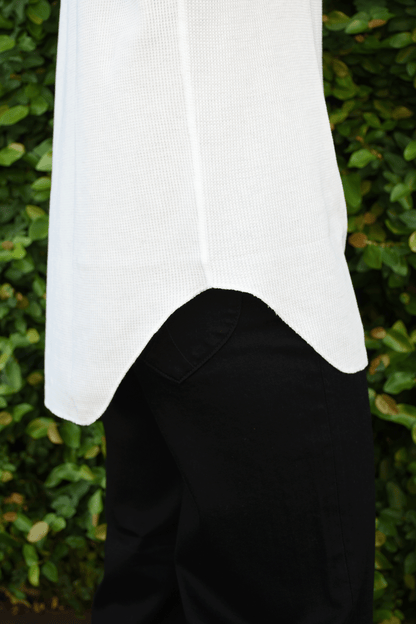 Basic Waffle Hem Round Henley