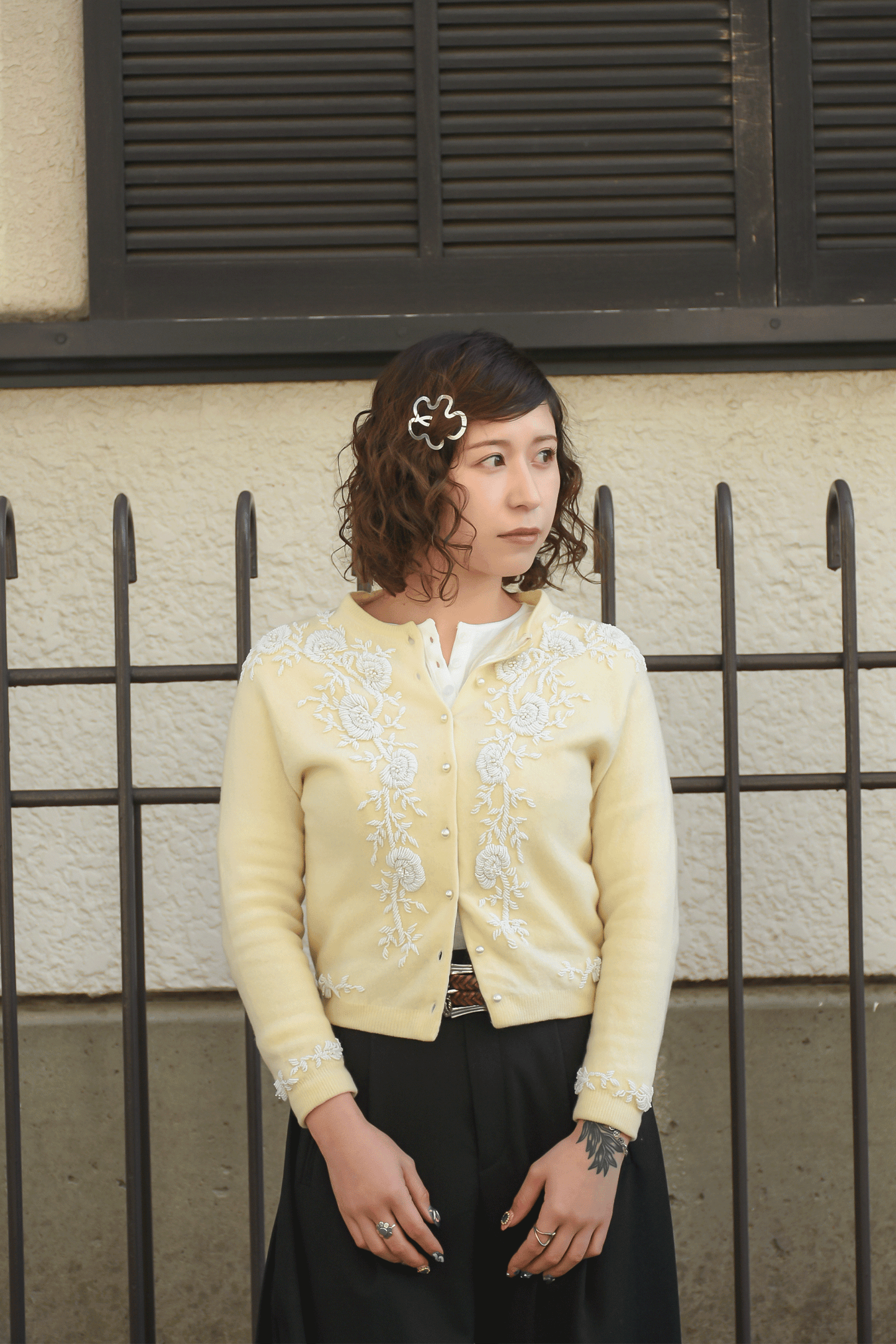 Antique beaded cardigan