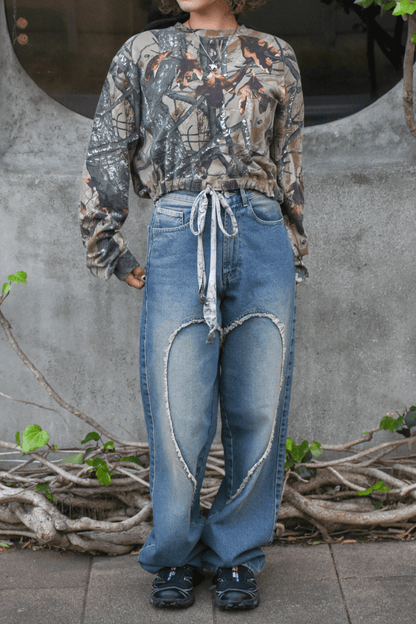 Vintage Remake Crop Top US Real Tree Long Tee”4type”