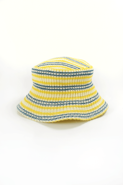 Rib Multi Border Straight Bucket Hat