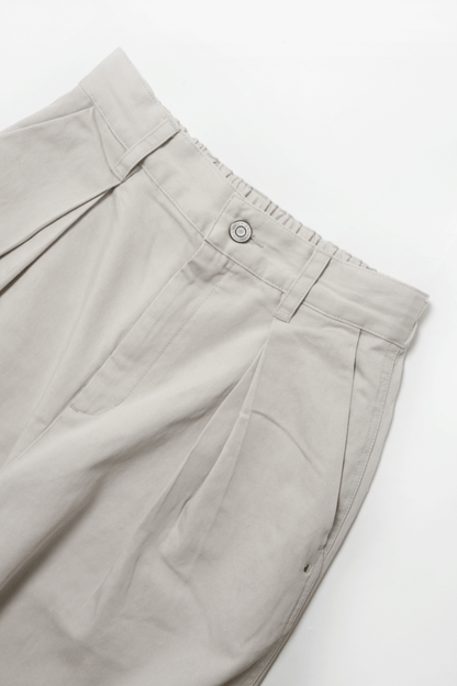 High-waisted washed pants