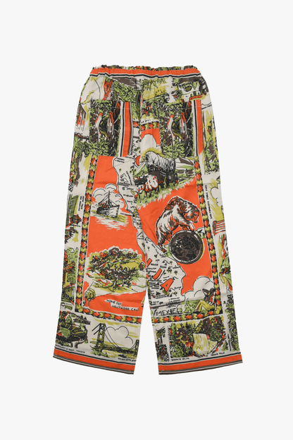 Map Print Easy Pants  California
