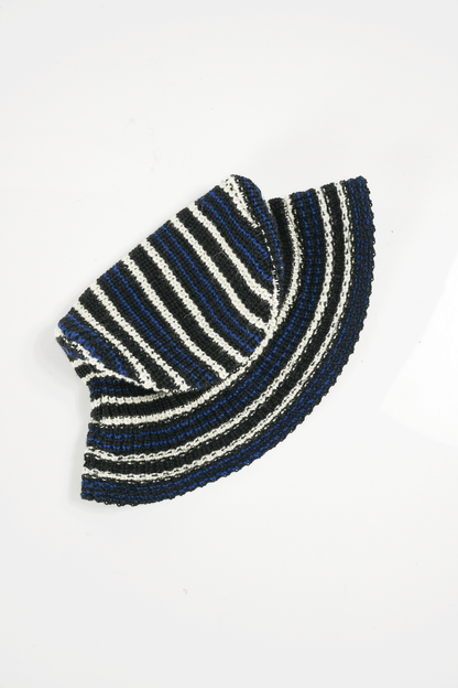 Rib Multi Border Straight Bucket Hat