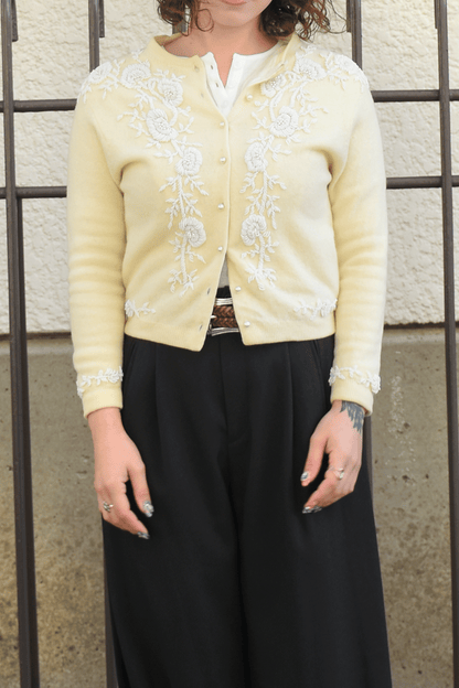 Antique beaded cardigan