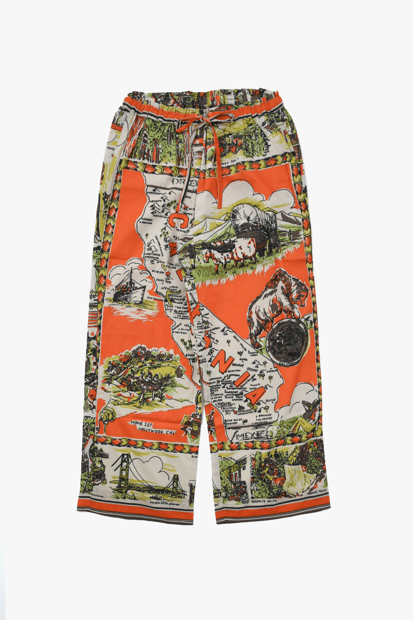 Map Print Easy Pants  California