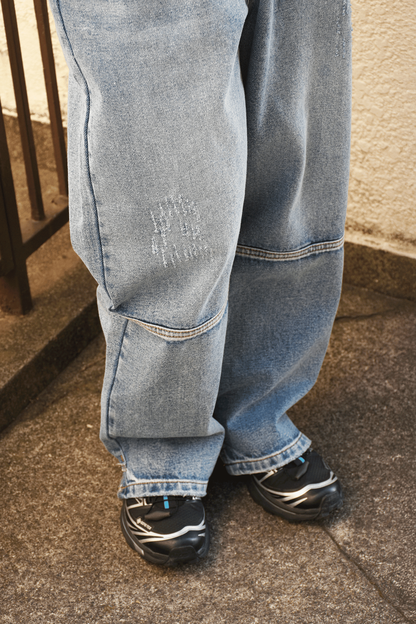 Tucked Wide Denim Pants