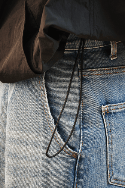 Tucked Wide Denim Pants