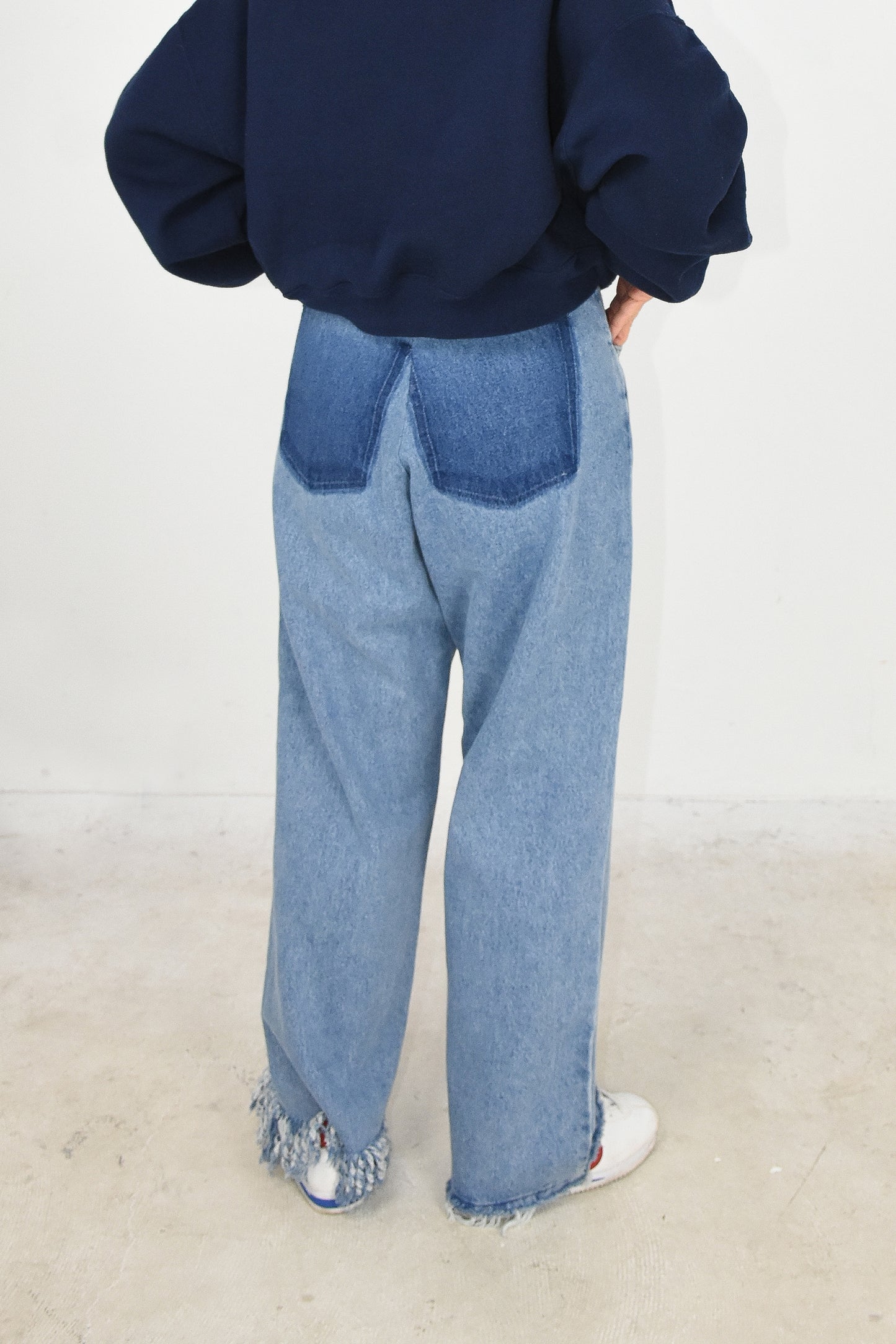 circa make fringe denim pants(Leg/100cm)