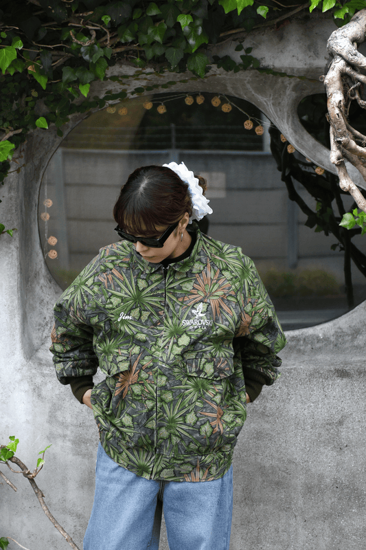 Vintage"Swarovski"Real tree camo blouson