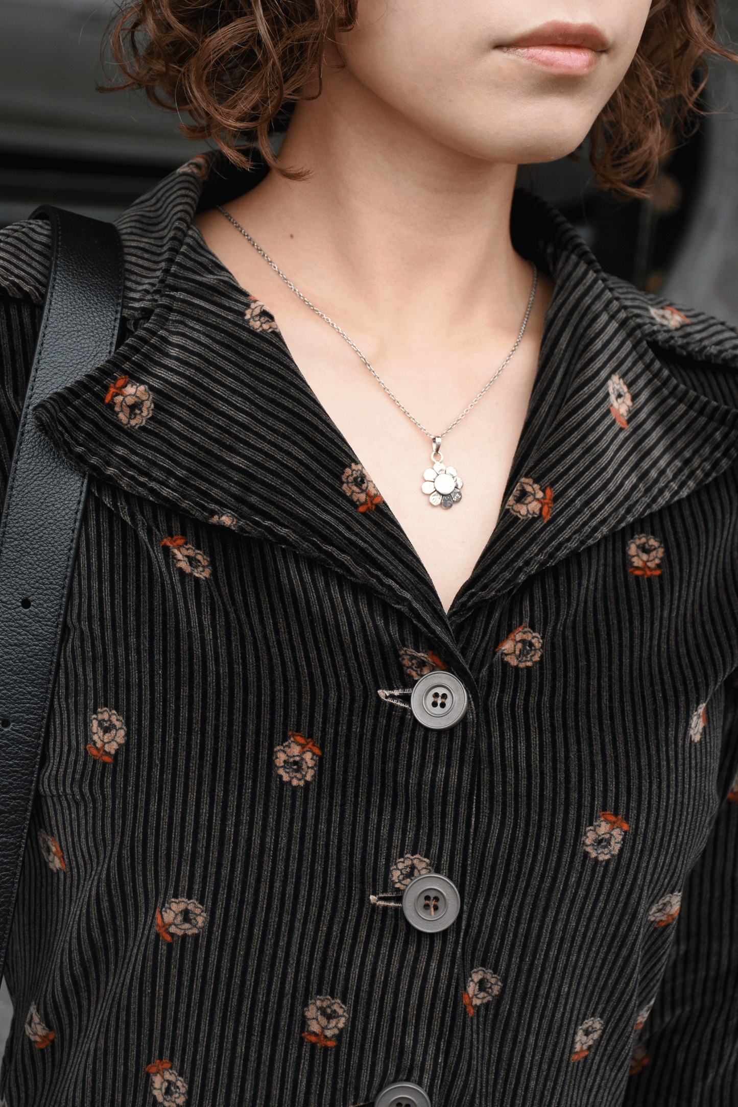 Vintage 70's Corduroy Flower One piece