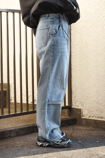 Tucked Wide Denim Pants