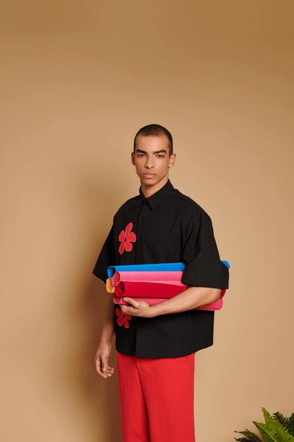 Camelia Applique Boxy Shirt