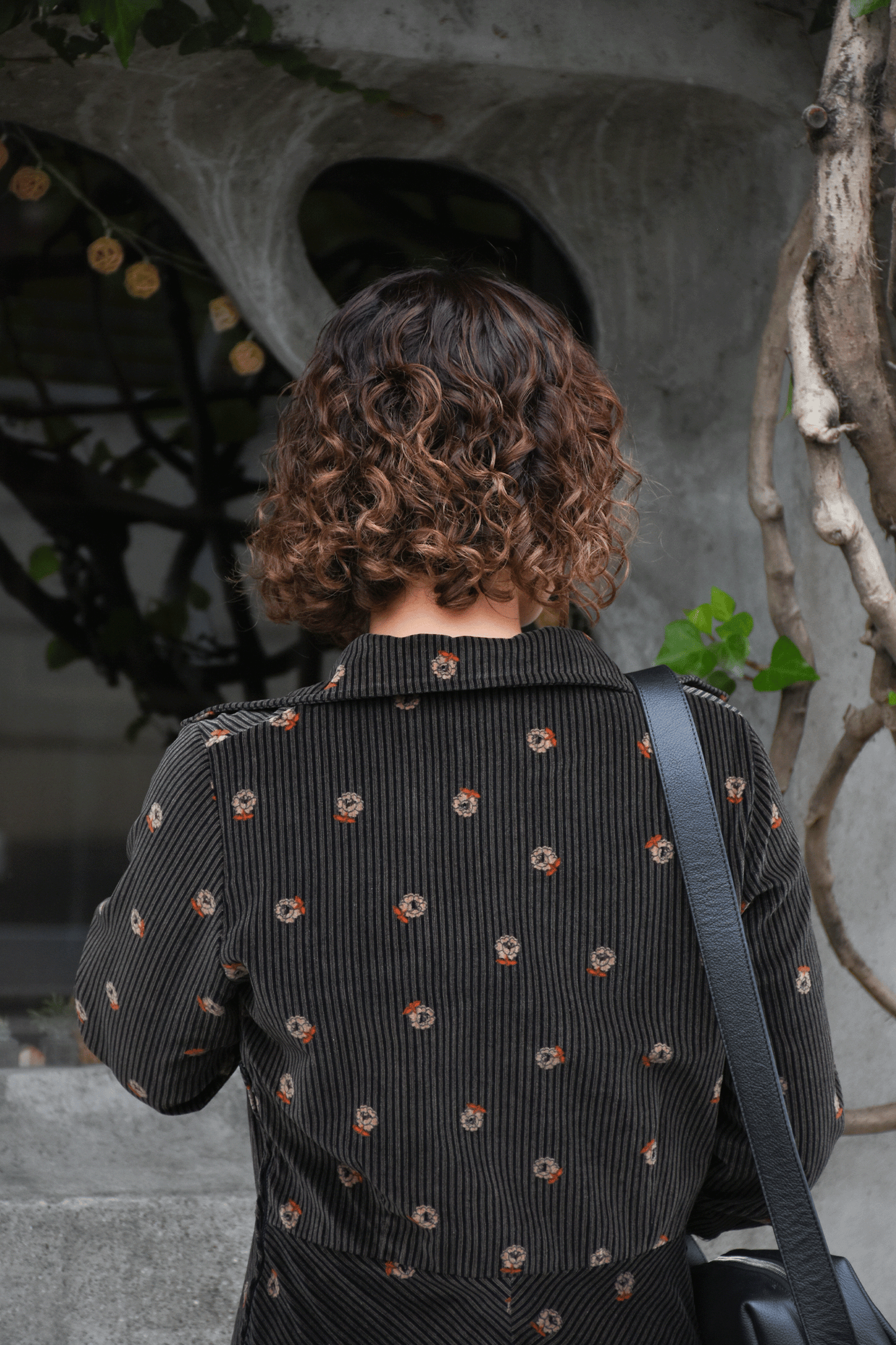 Vintage 70's Corduroy Flower One piece