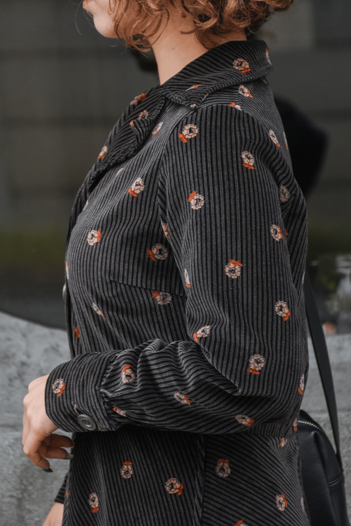 Vintage 70's Corduroy Flower One piece