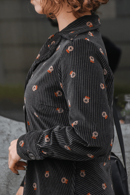 Vintage 70's Corduroy Flower One piece