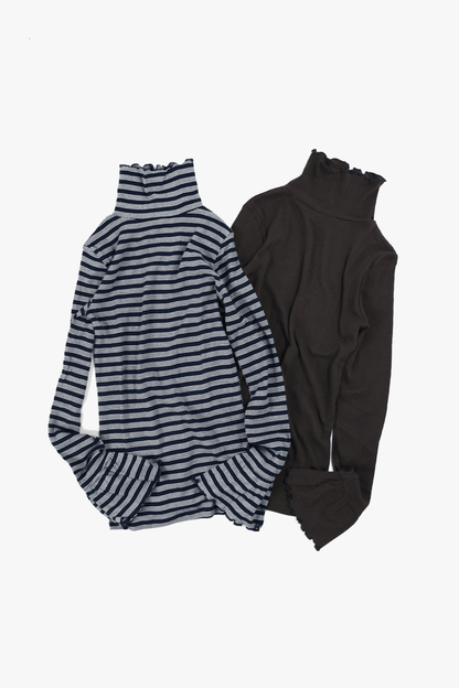 Panel Rib Turtleneck Tee