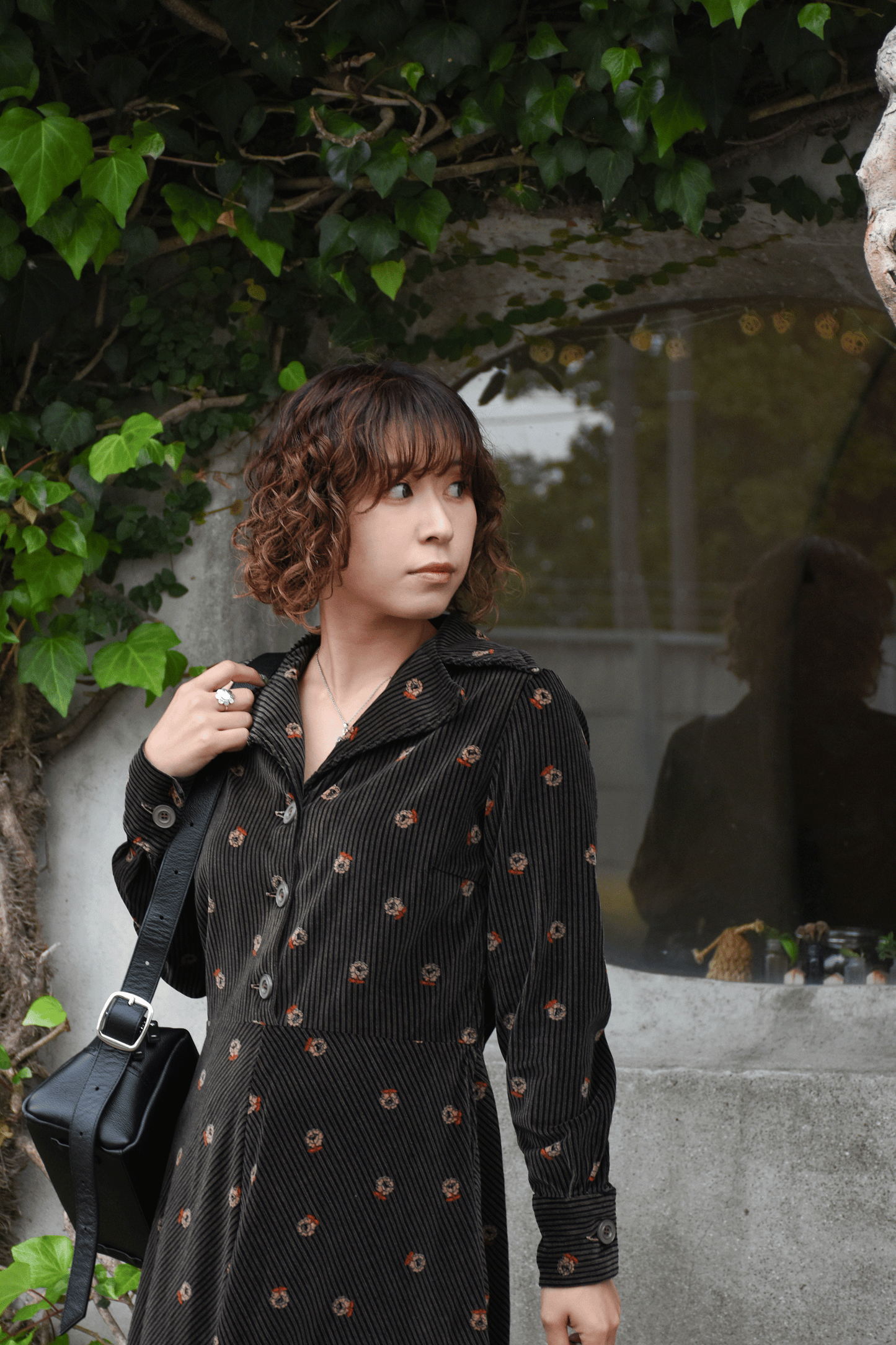 Vintage 70's Corduroy Flower One piece