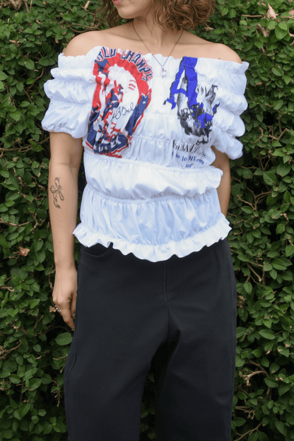 circa make shirring print top(Wt TYPE.2)