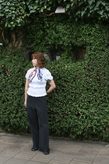 circa make shirring print top(Wt TYPE.2)