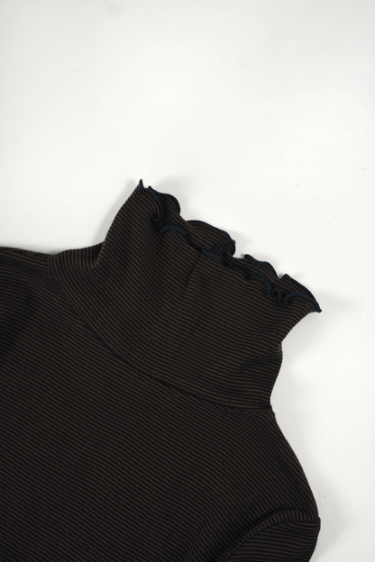 Panel Rib Turtleneck Tee