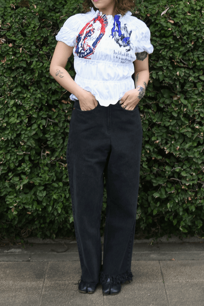 circa make shirring print top(Wt TYPE.2)