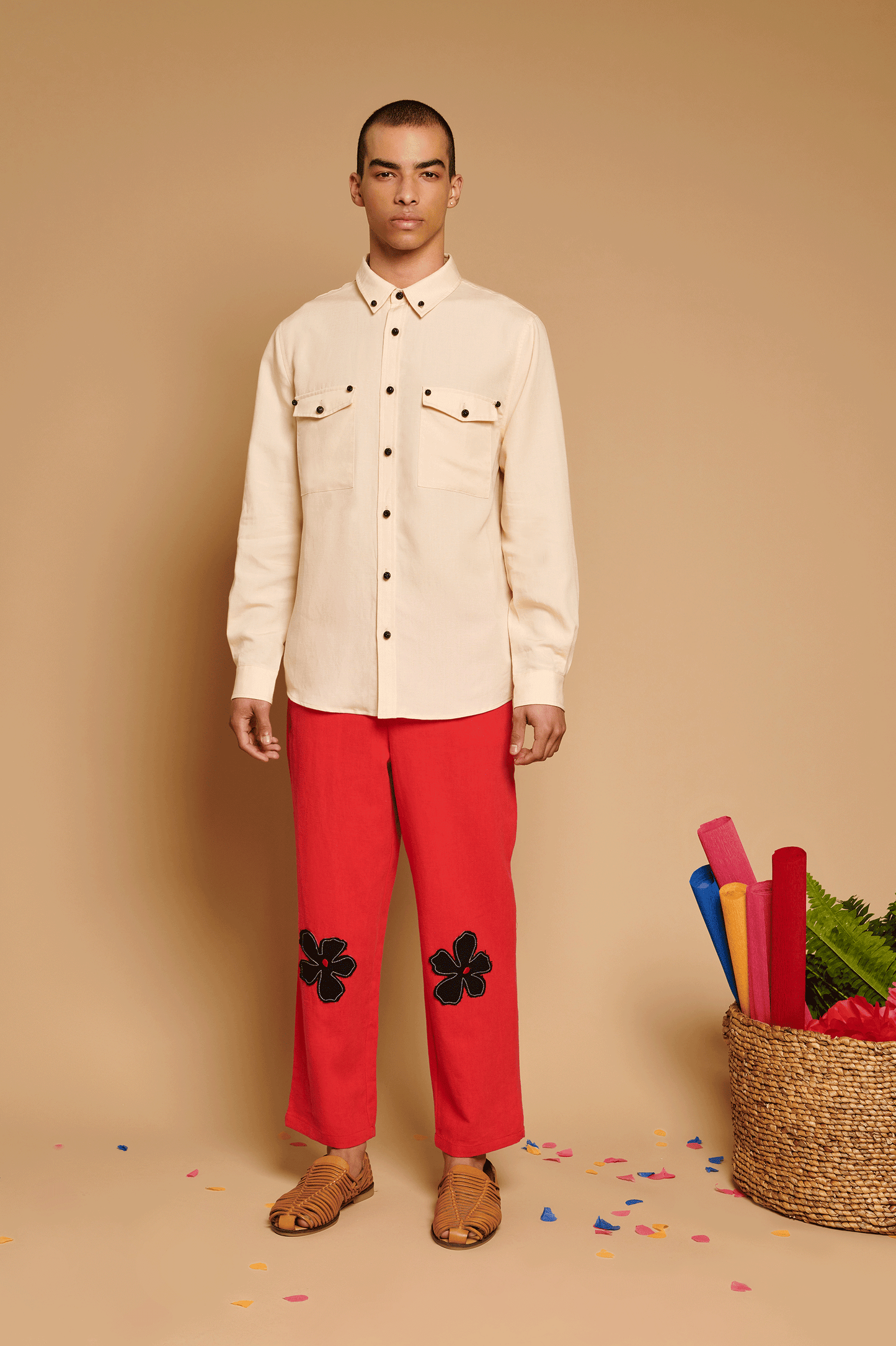 Camelia Applique Trousers