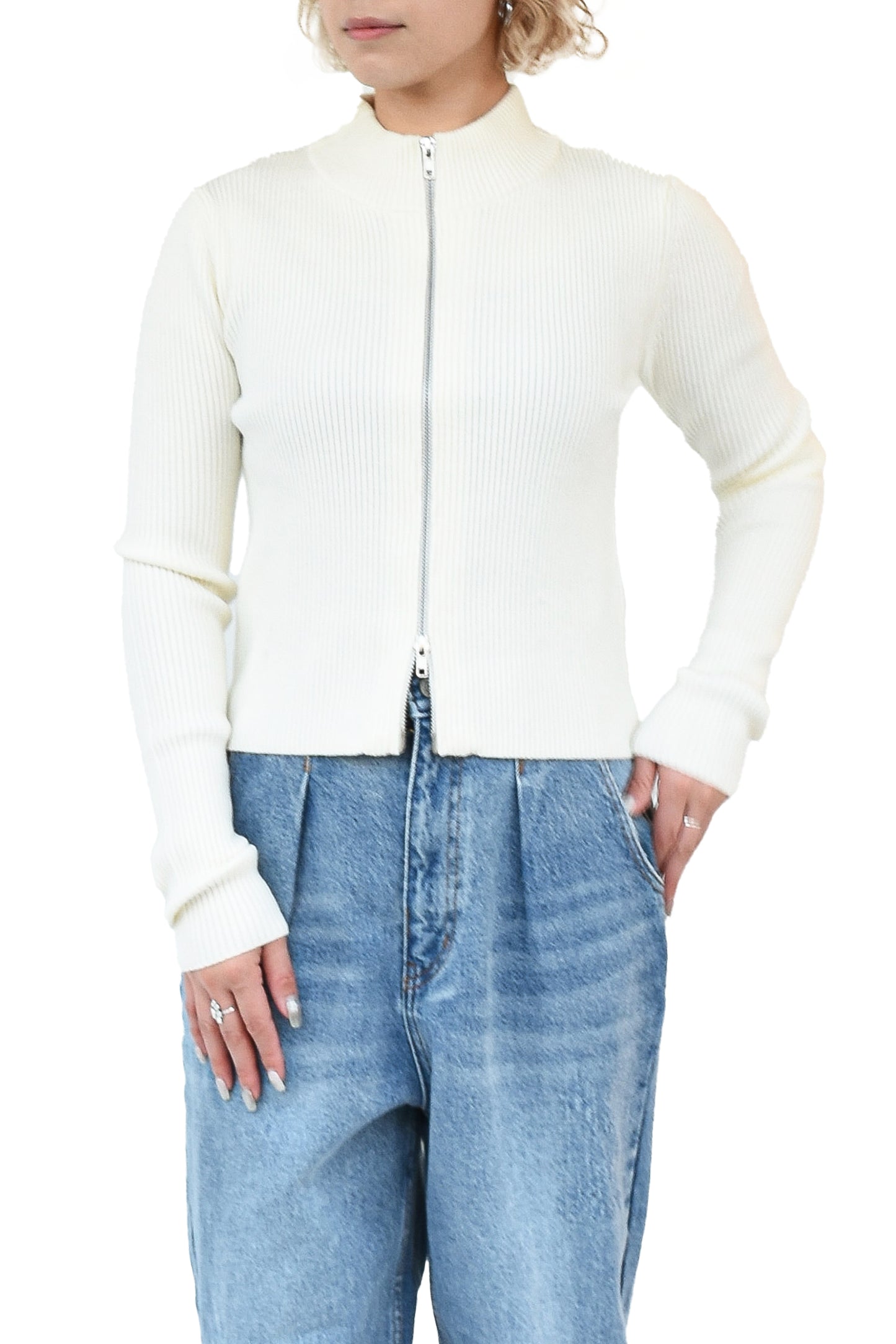 Double Zip Rib Knit