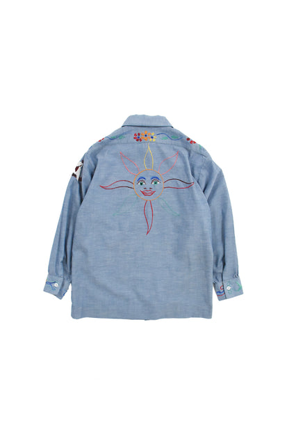 Vintage Nature Embroidery Shirt