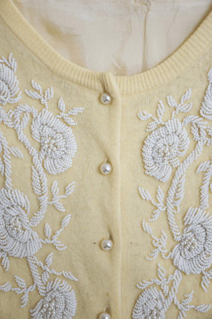 Antique beaded cardigan