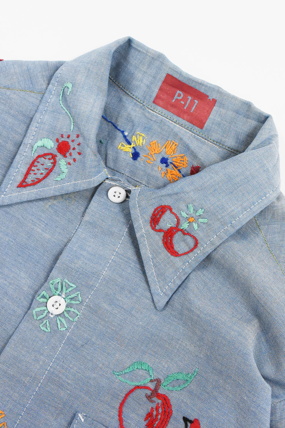 Vintage Nature Embroidery Shirt