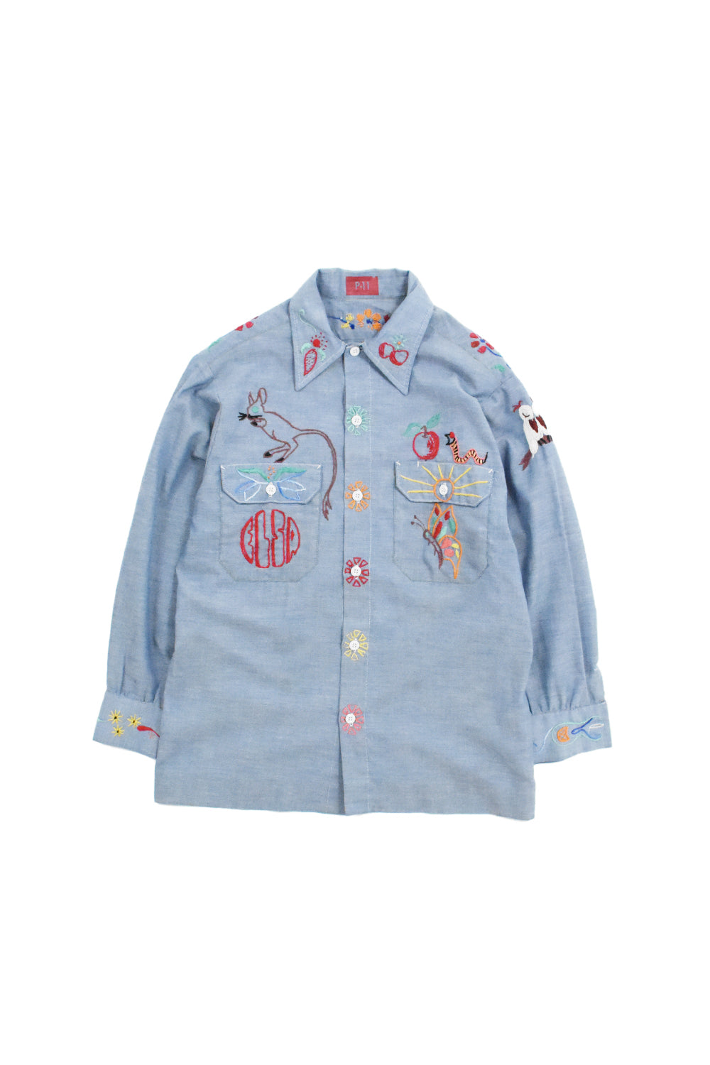 Vintage Nature Embroidery Shirt