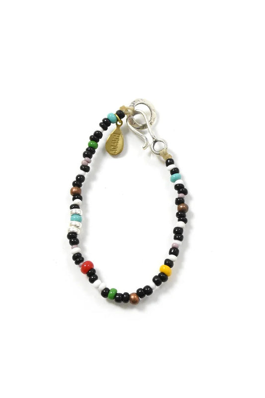 Murano Glass Beads Bracelet / 17.5cm / Full Moon