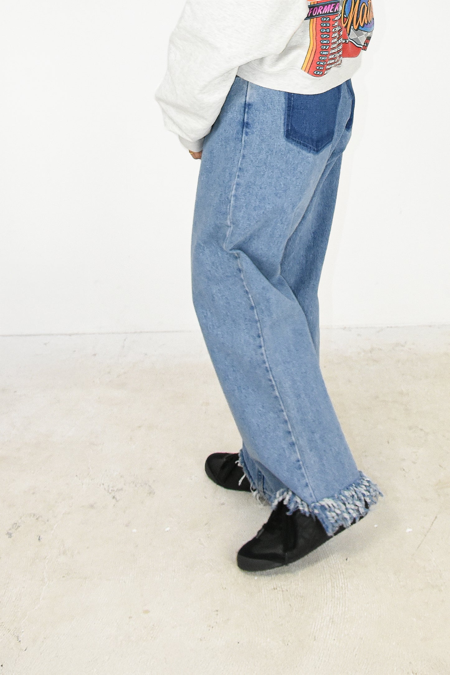 circa make fringe denim pants(Leg/100cm)