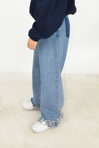 circa make fringe denim pants(Leg/100cm)