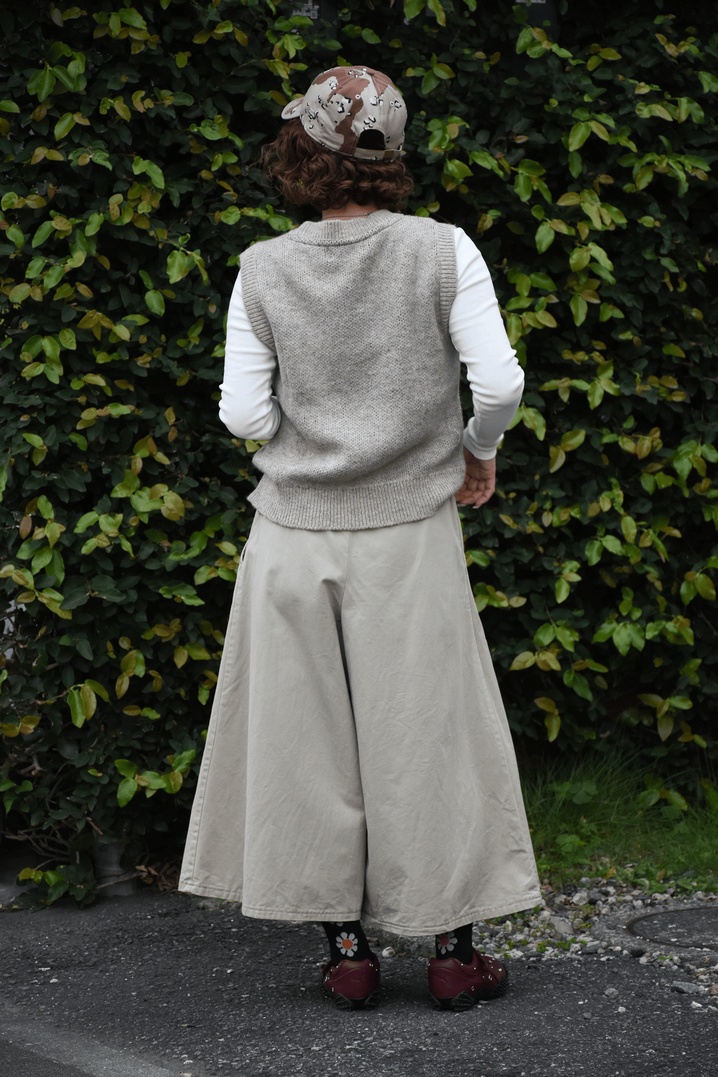 Vintage Tuck Mid-Length Pants