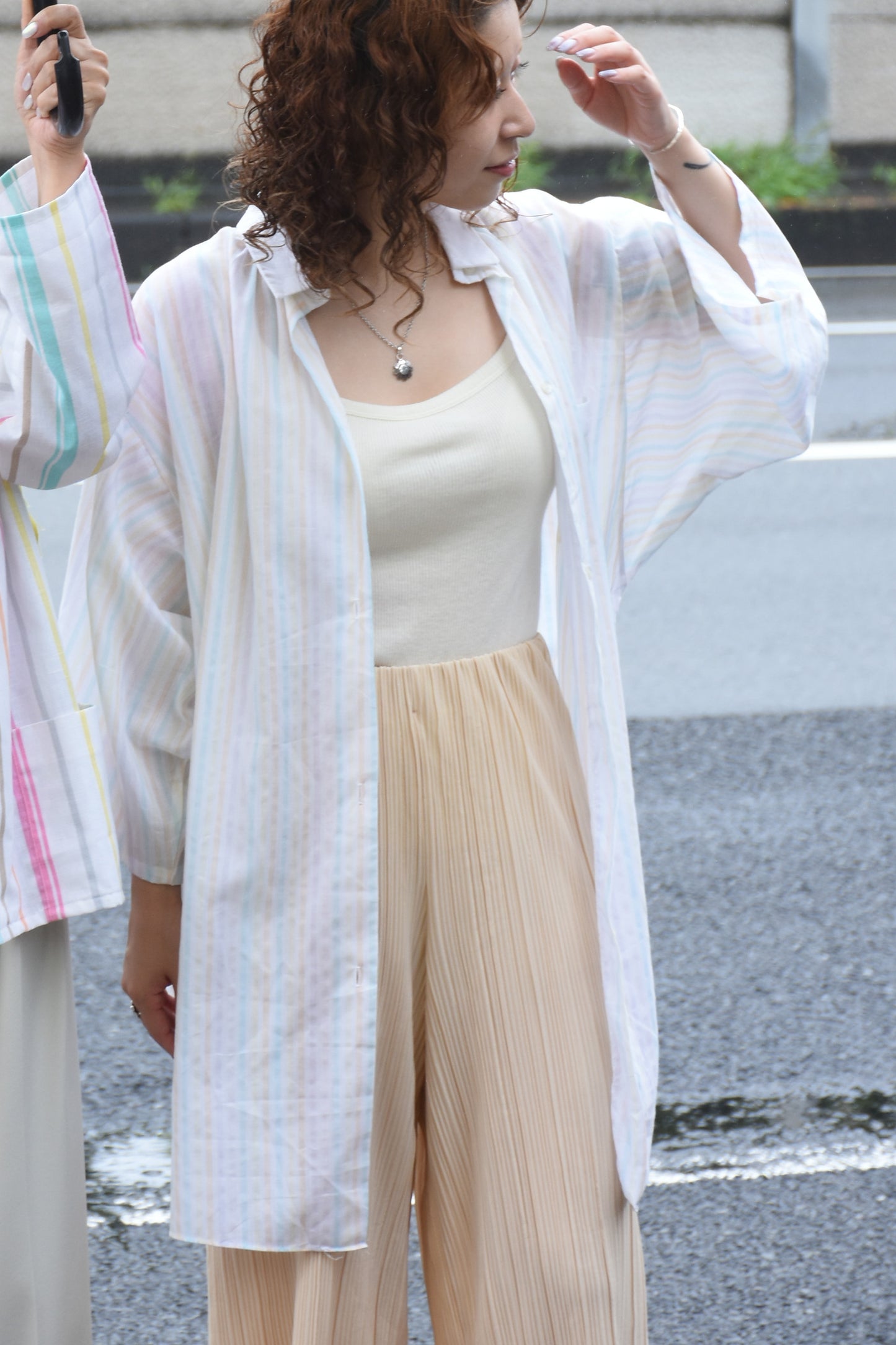 90's U.S.A. Stripe Cleric Shirt