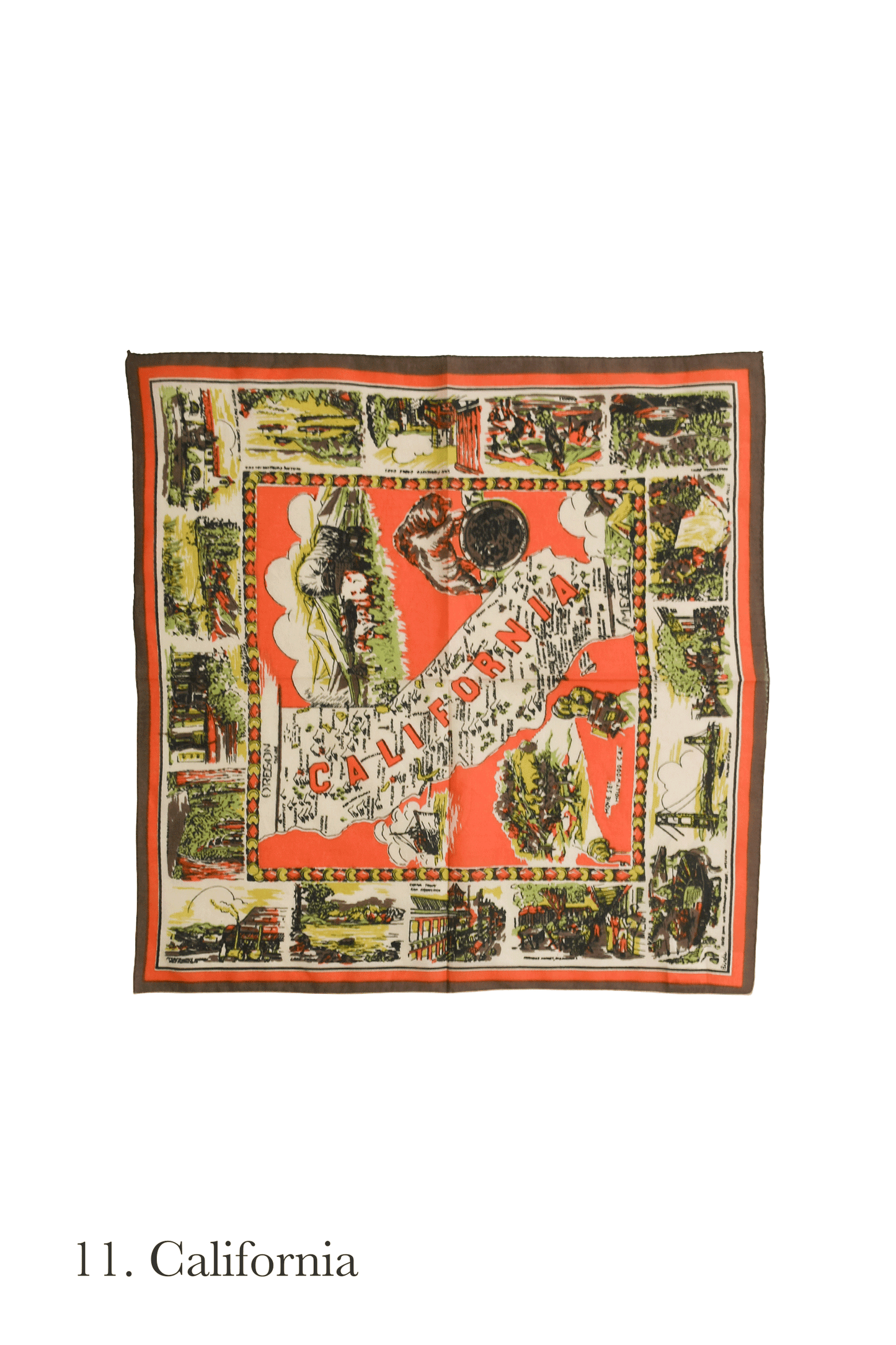 Map print bandana