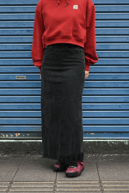 circa make long denim skirt