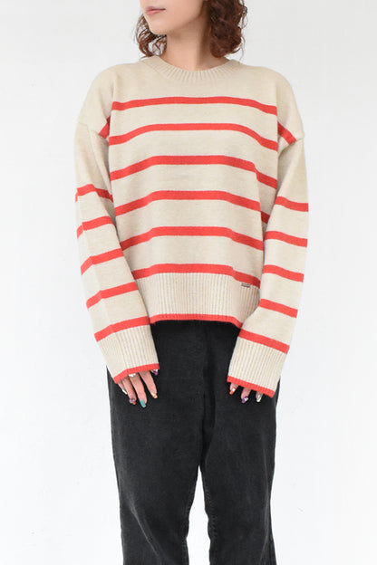 Border Knit Pullover