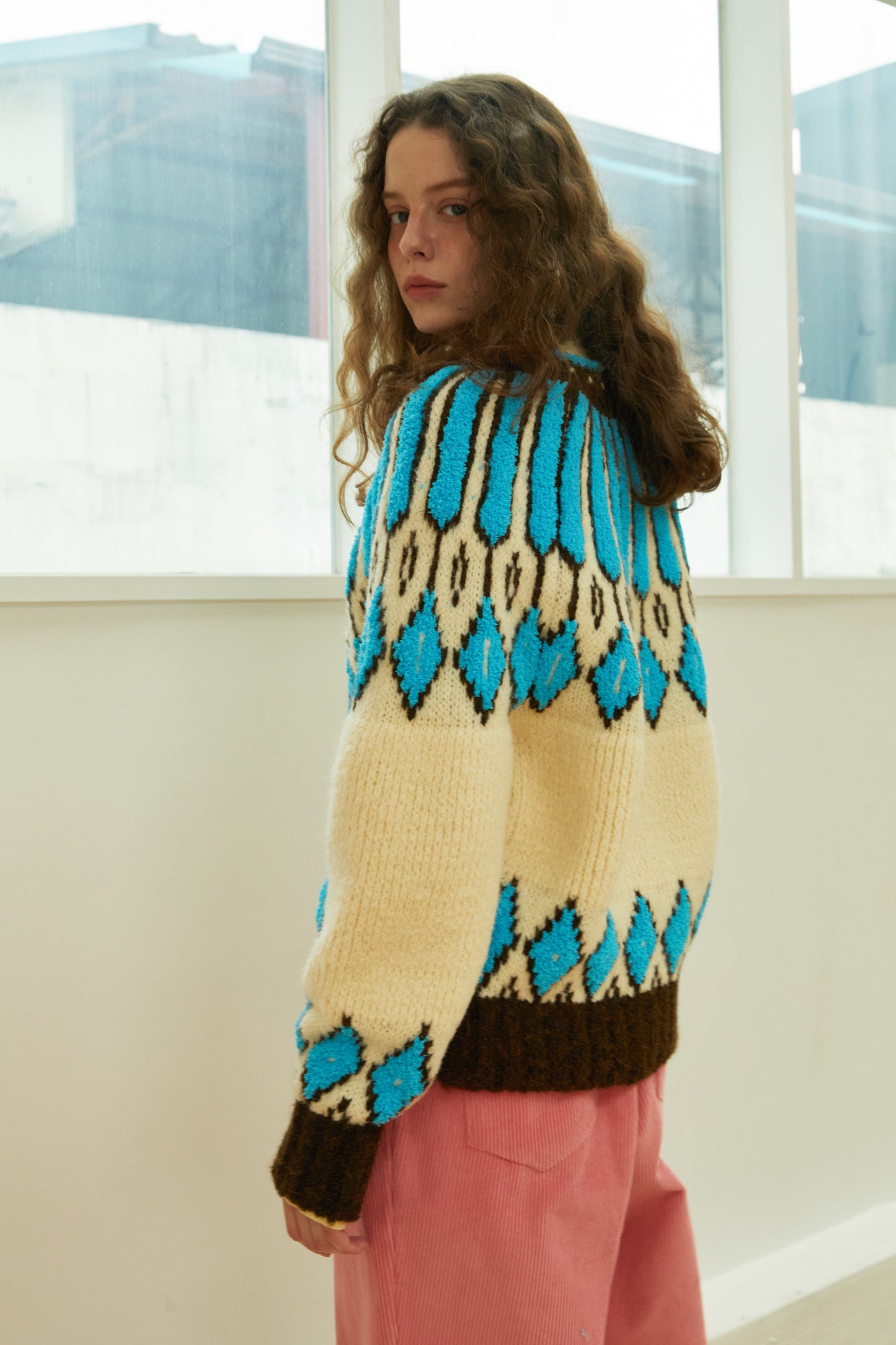 Terry Ethnic Alpaca Wool Cardigan